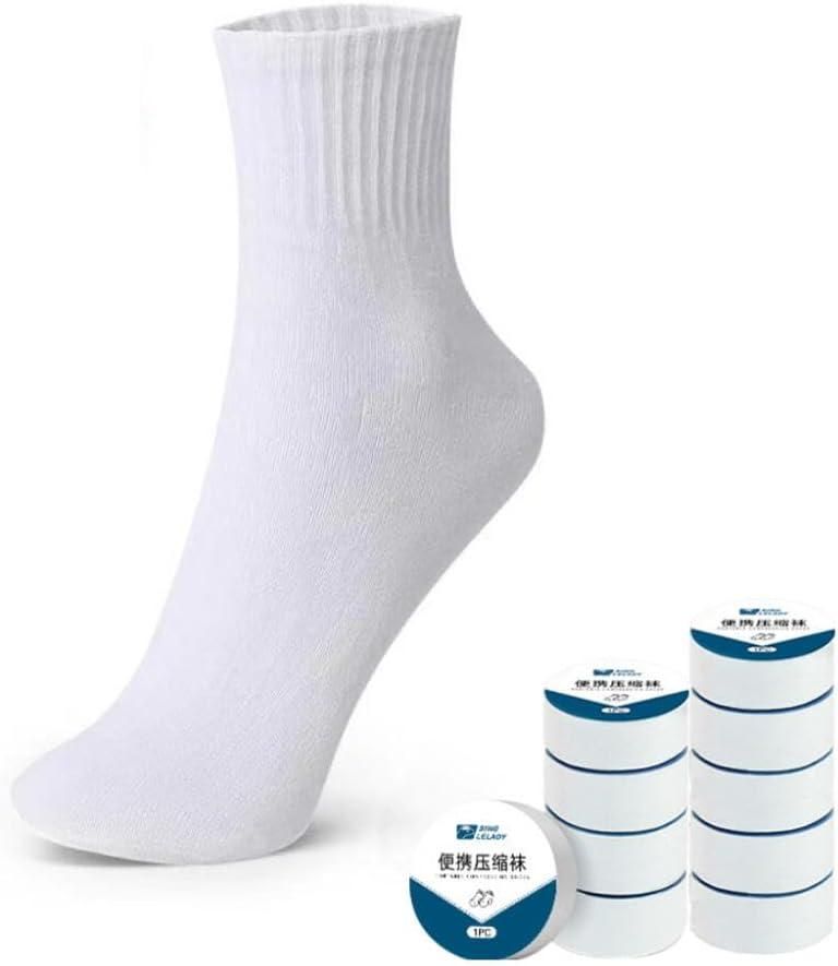 Disposable Socks,Wash-free Socks Travel Portable Socks for Men and Women Assorted Color (Pack of 2)