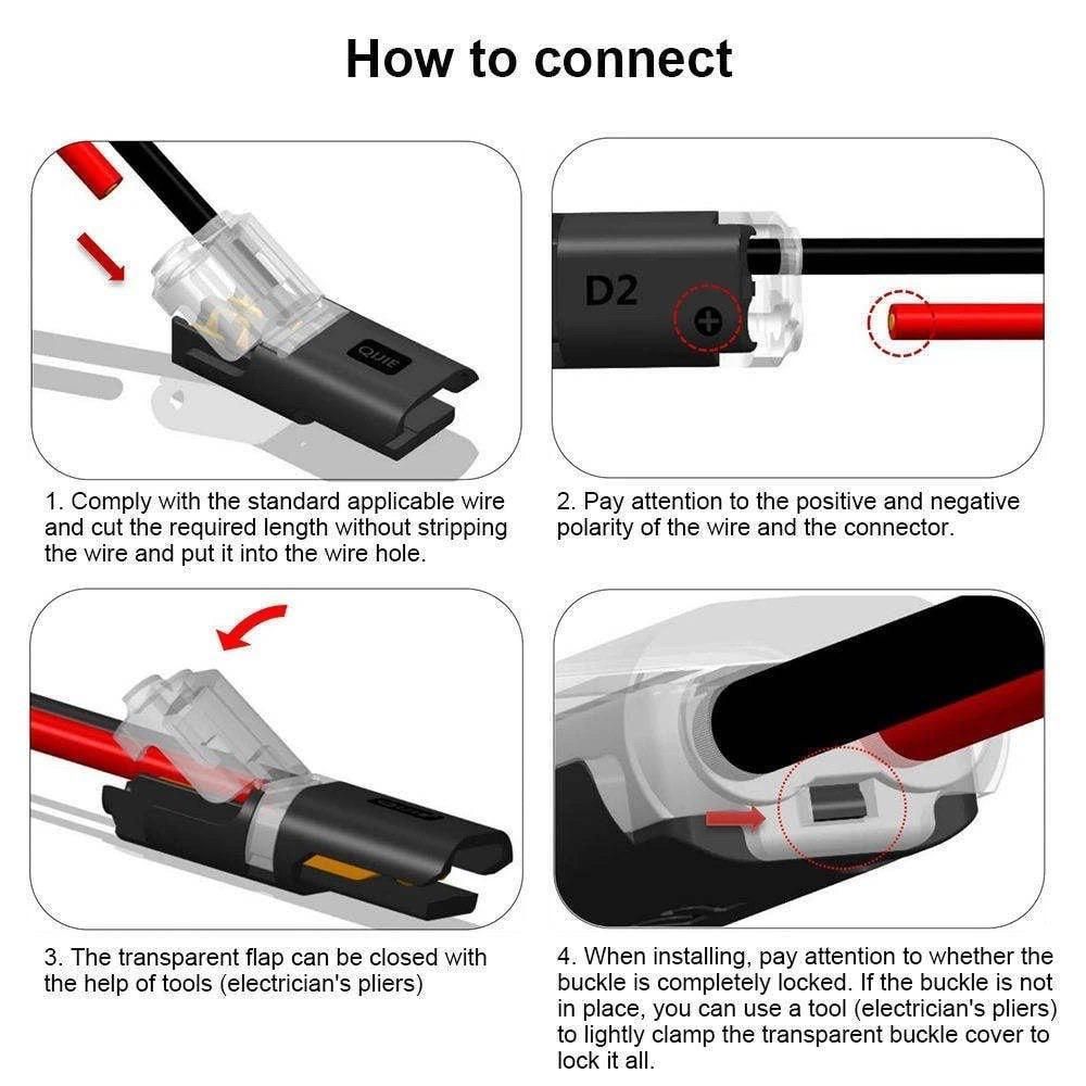 2 Pin Cable Connector (Pack of 5)